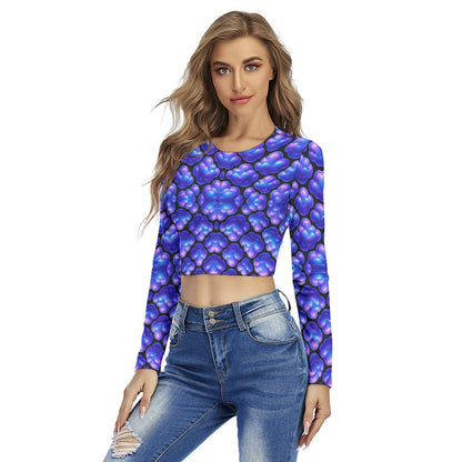 Women's Round Neck Crop Top T-Shirt