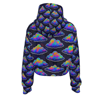 Women's Crop Top Hoodie With Zipper Closure