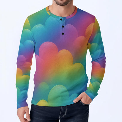 Men's Classic Long-Sleeve Henley Shirt