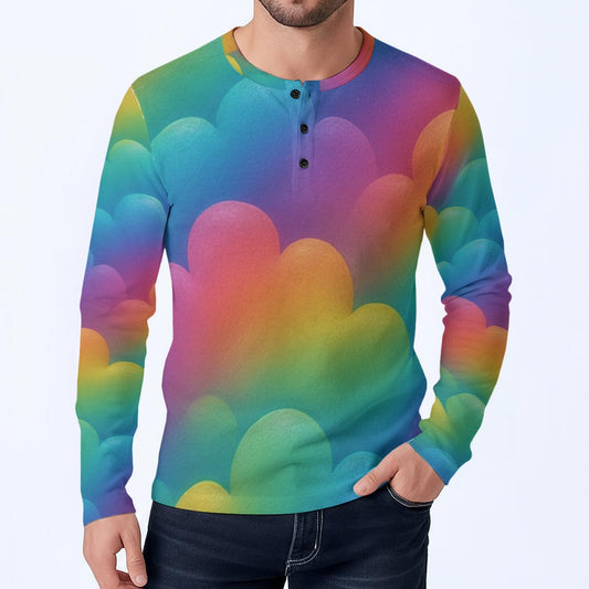 Men's Classic Long-Sleeve Henley Shirt