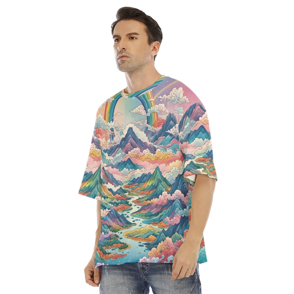 Men's Drop Shoulder T-shirt With Short Sleeve