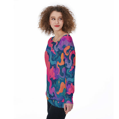 Women's Off-Shoulder Sweatshirt