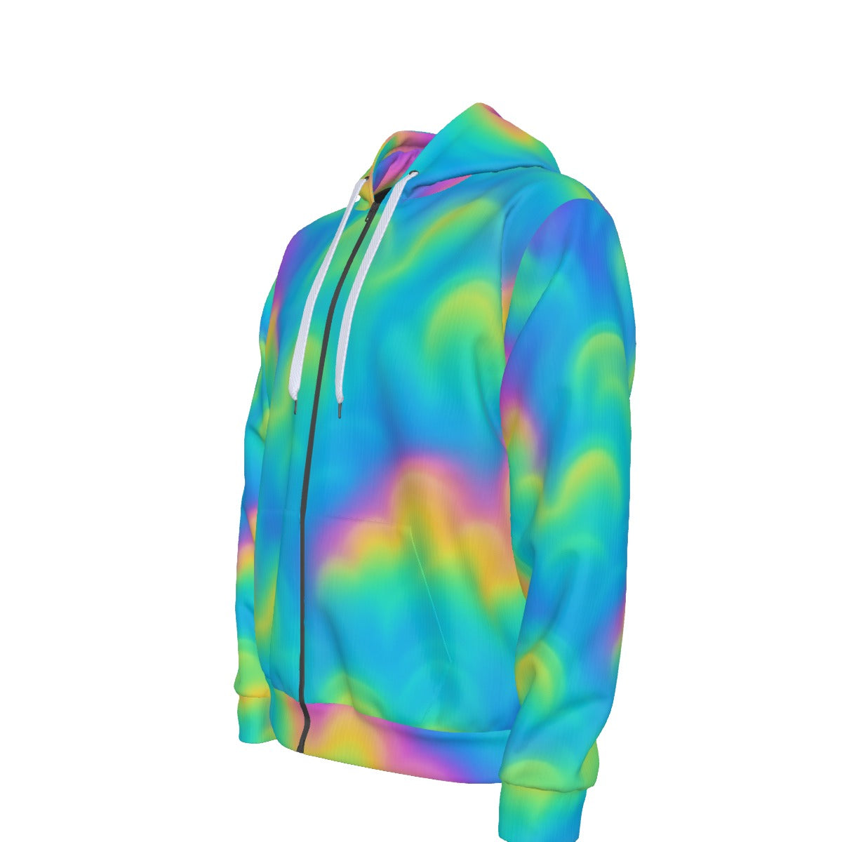 Unisex Zipper Hoodie With Black Lining