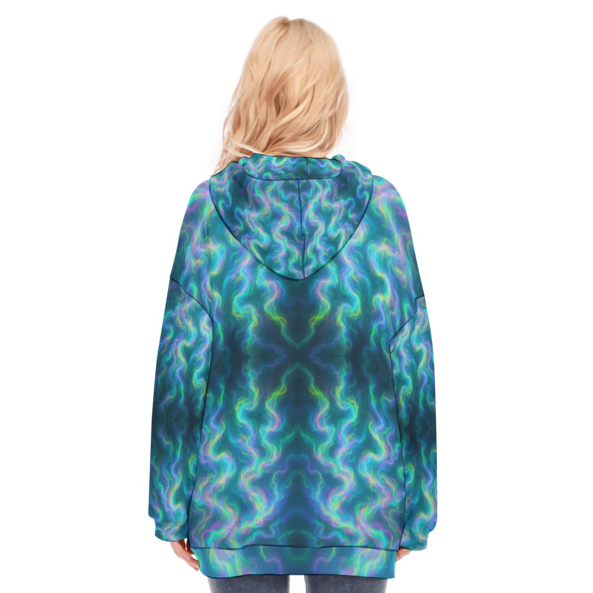 Women's Long Hoodie With Zipper Closure