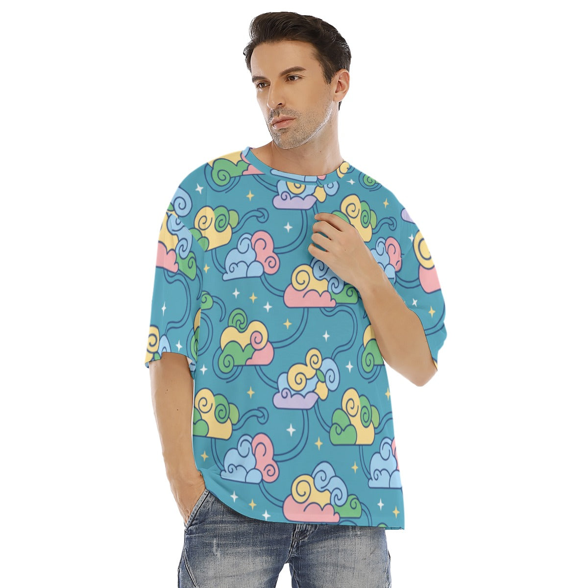 Men's Drop Shoulder T-shirt With Short Sleeve