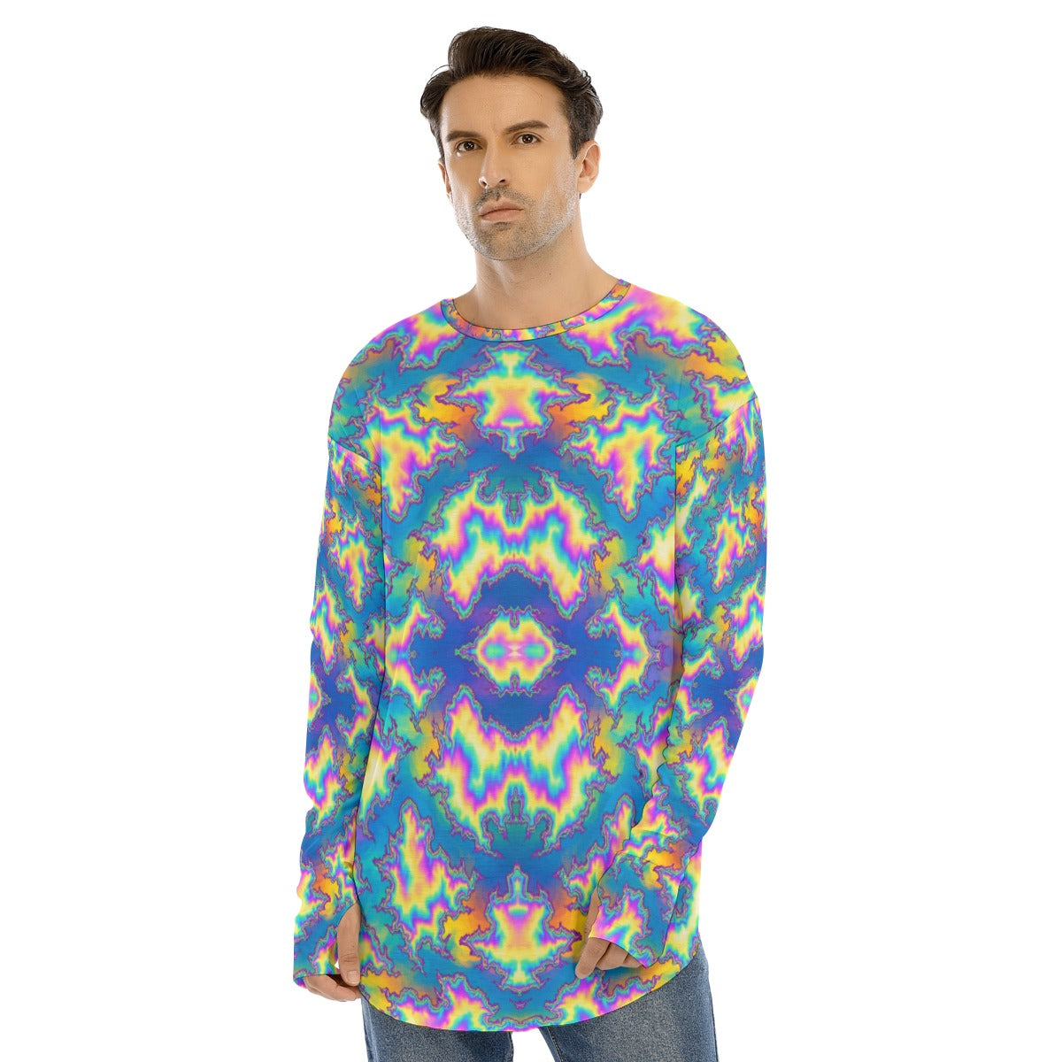 Men's Fingerless Long Sleeve T-shirt