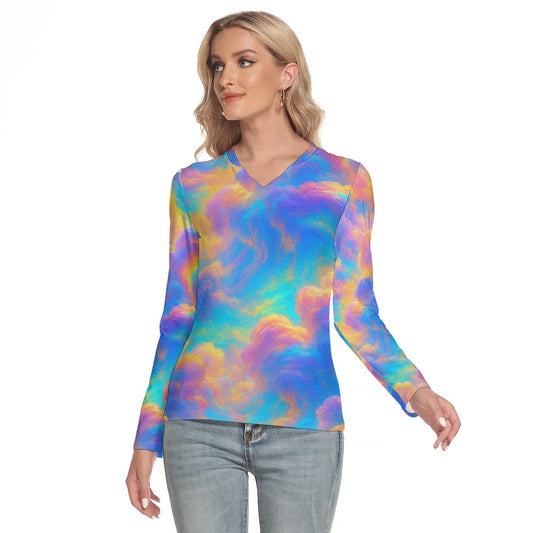 Women's V-Neck Long Sleeves T-Shirt