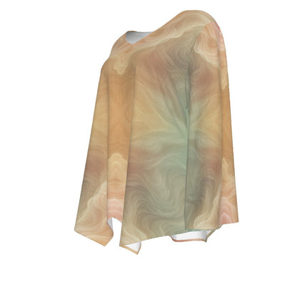 Women's V-neck T-shirt With Irregular Hem