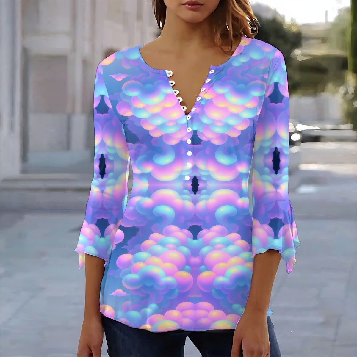 Women's T-shirt With 3/4 Sleeve