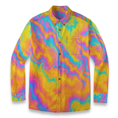 Men's Casual Lapel Long Sleeve Shirt|125GSM Cotton