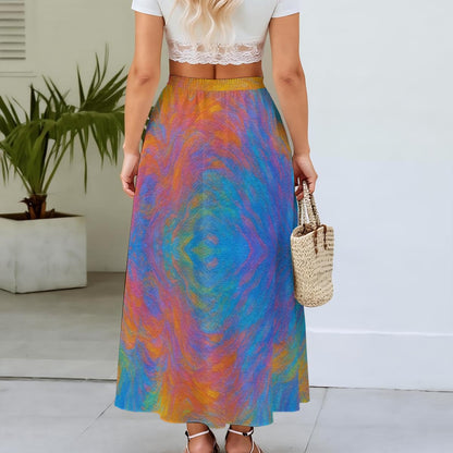 Women's Maxi Chiffon Skirts With Lining