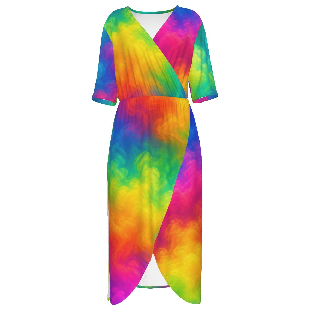 Women's Short Sleeve V-neck Dress