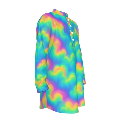 Men's Stand-up Collar Long Shirt