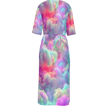 Women's Short Sleeve V-neck Dress