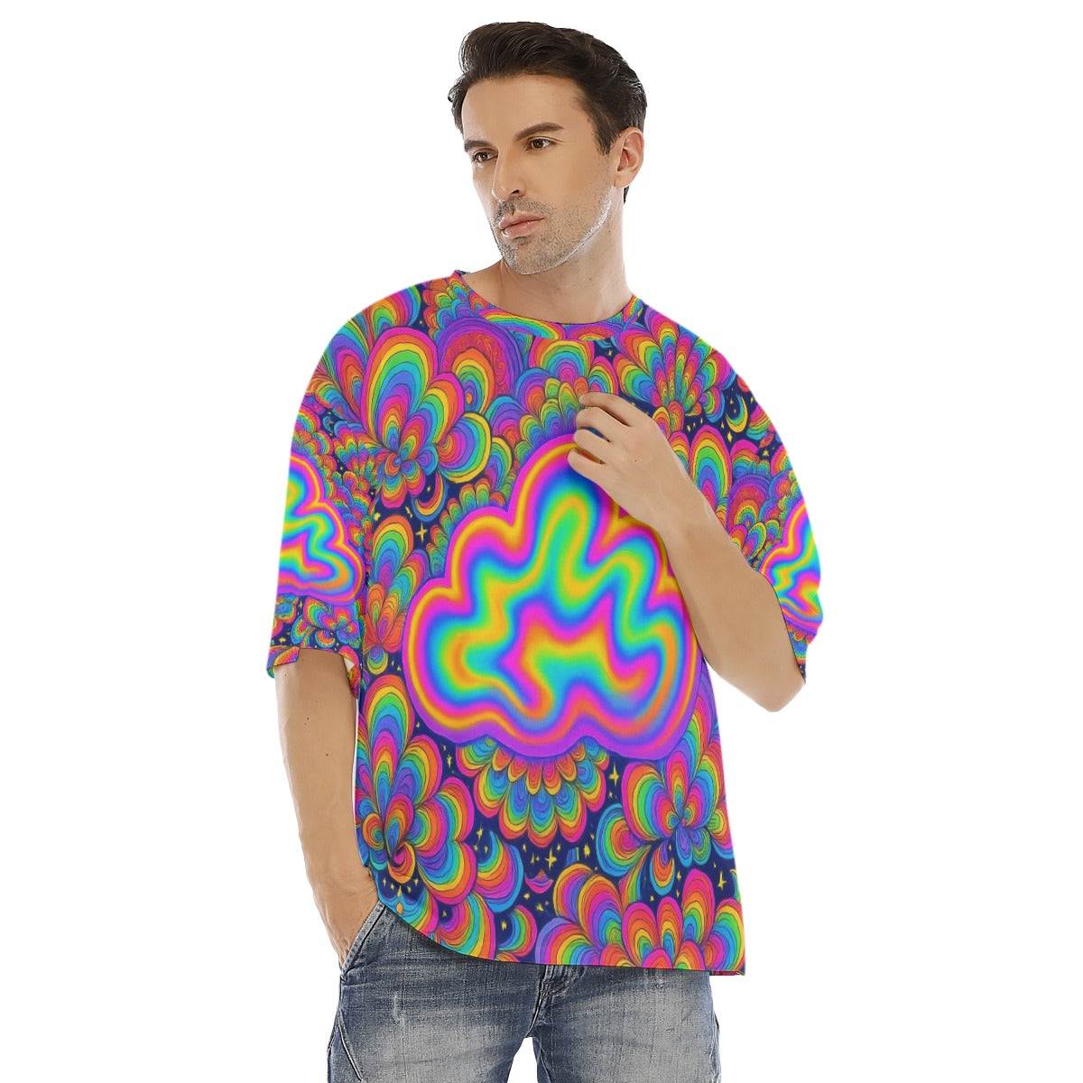 Men's Drop Shoulder T-shirt With Short Sleeve