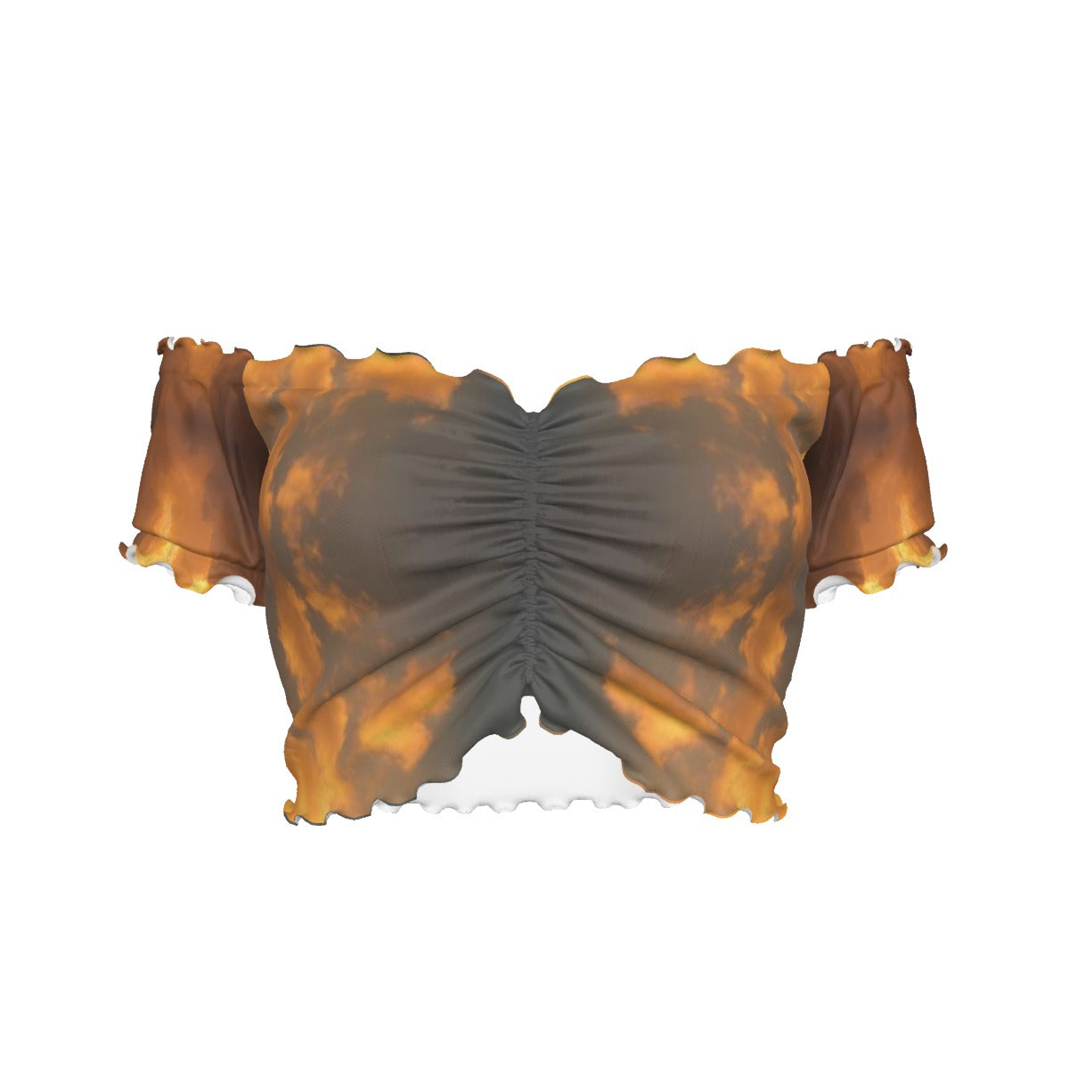 Women's One-shoulder Off-the-navel Short Sleeve T-shirt