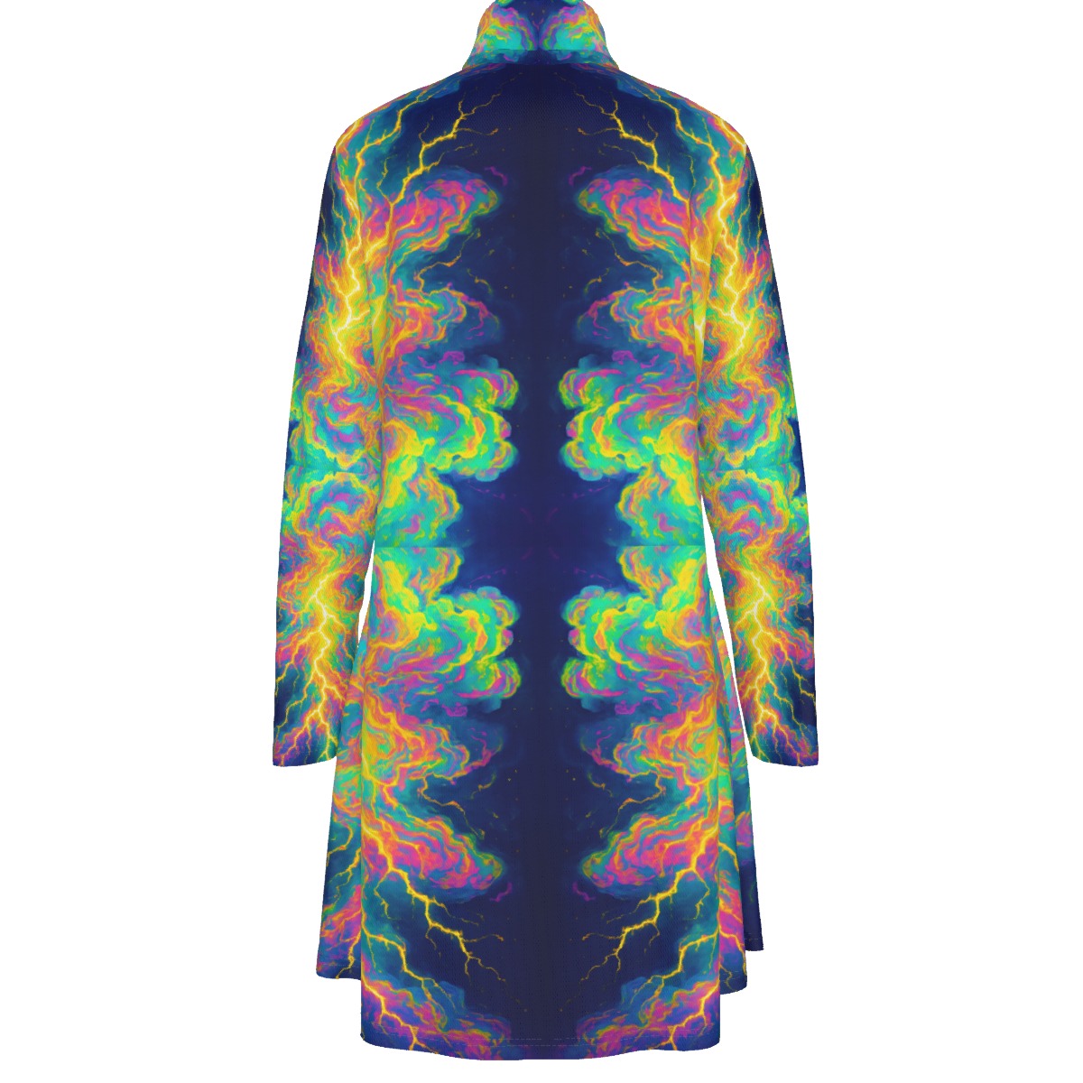 Women's High Neck Dress With Long Sleeve