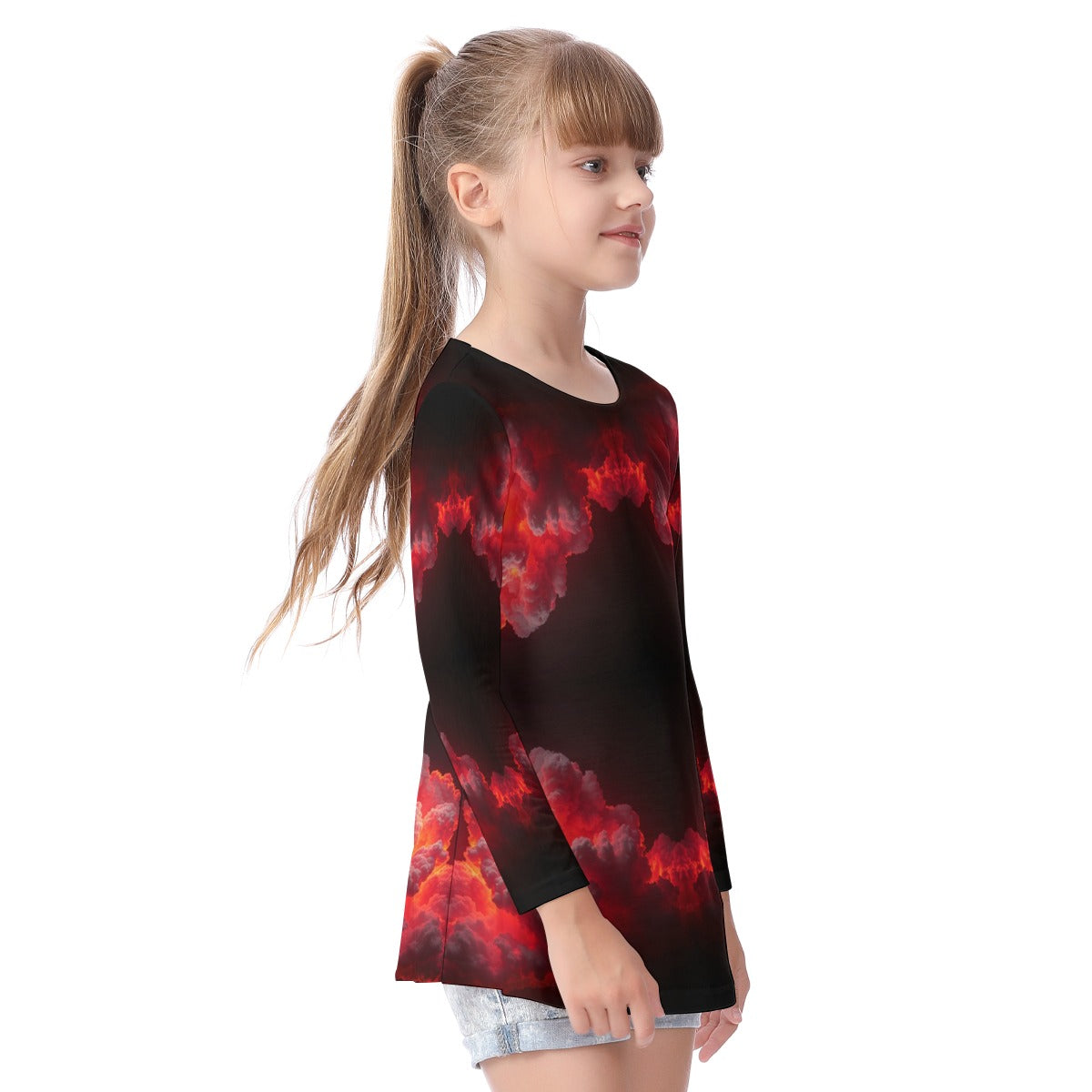 Unisex Kid's Long Sleeve O-neck T-shirt