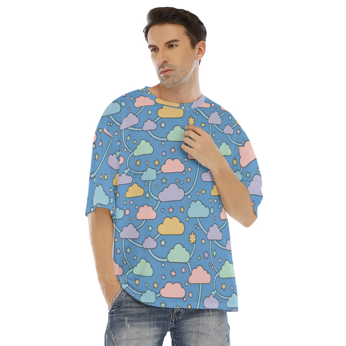 Men's Drop Shoulder T-shirt With Short Sleeve