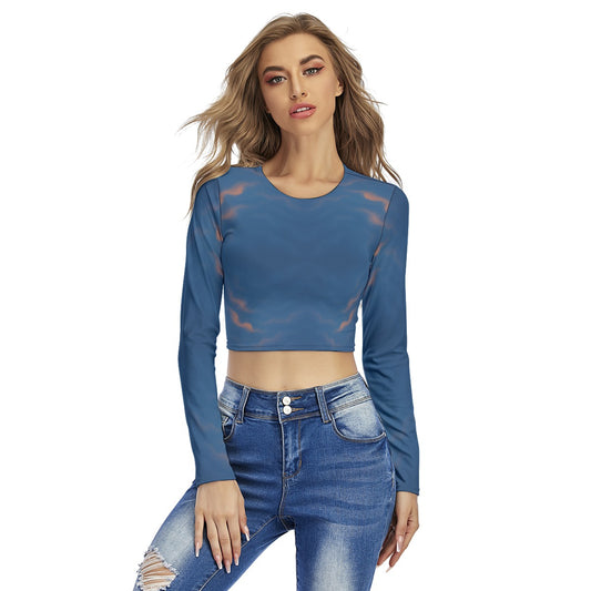 Women's Round Neck Crop Top T-Shirt