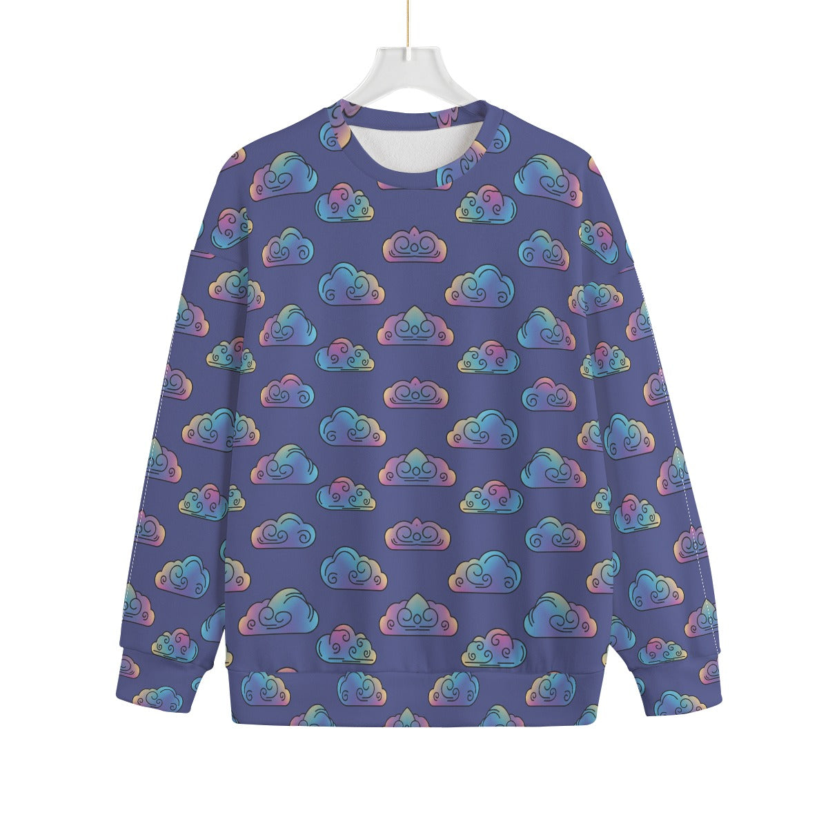 Unisex Drop-shoulder Knitted Fleece Sweater - view 1