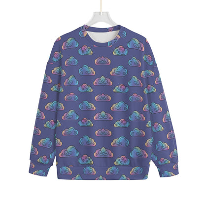Unisex Drop-shoulder Knitted Fleece Sweater - view 1