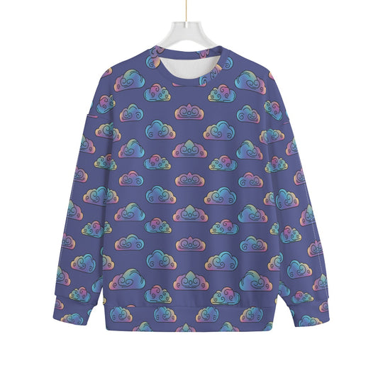 Unisex Drop-shoulder Knitted Fleece Sweater - view 1