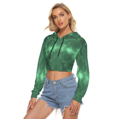 Women's Crop Top Hoodie|Velvet