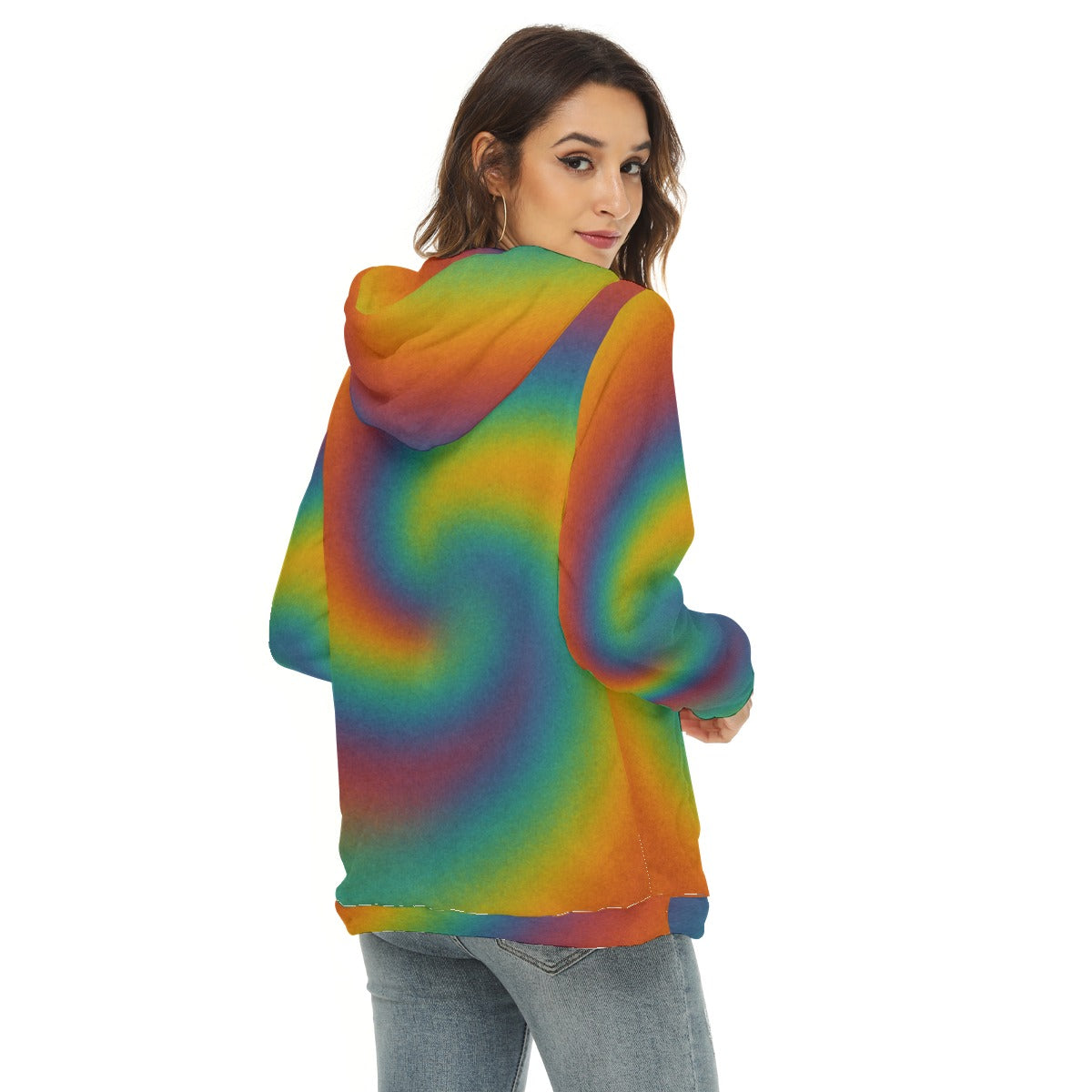 Women's Borg Fleece Hoodie With Half Zip