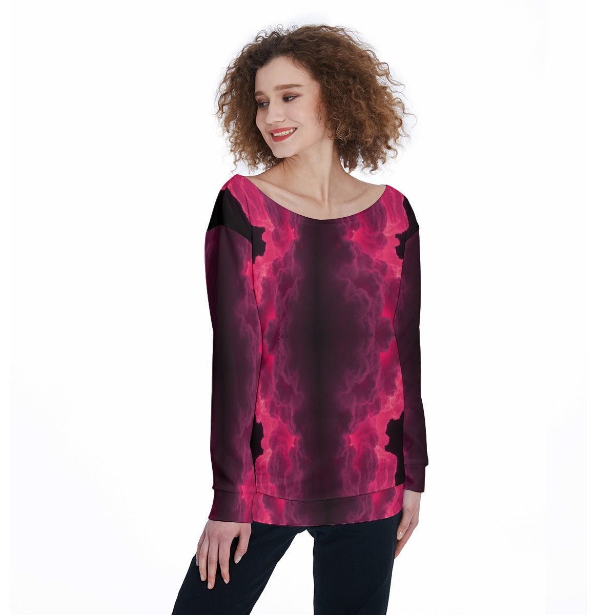 Women's Off-Shoulder Sweatshirt