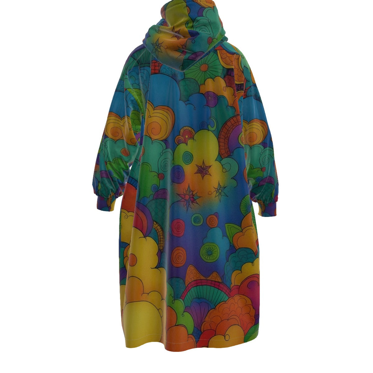 Unisex Kid's Sherpa Fleece Mid-Length Hoodie Blanket