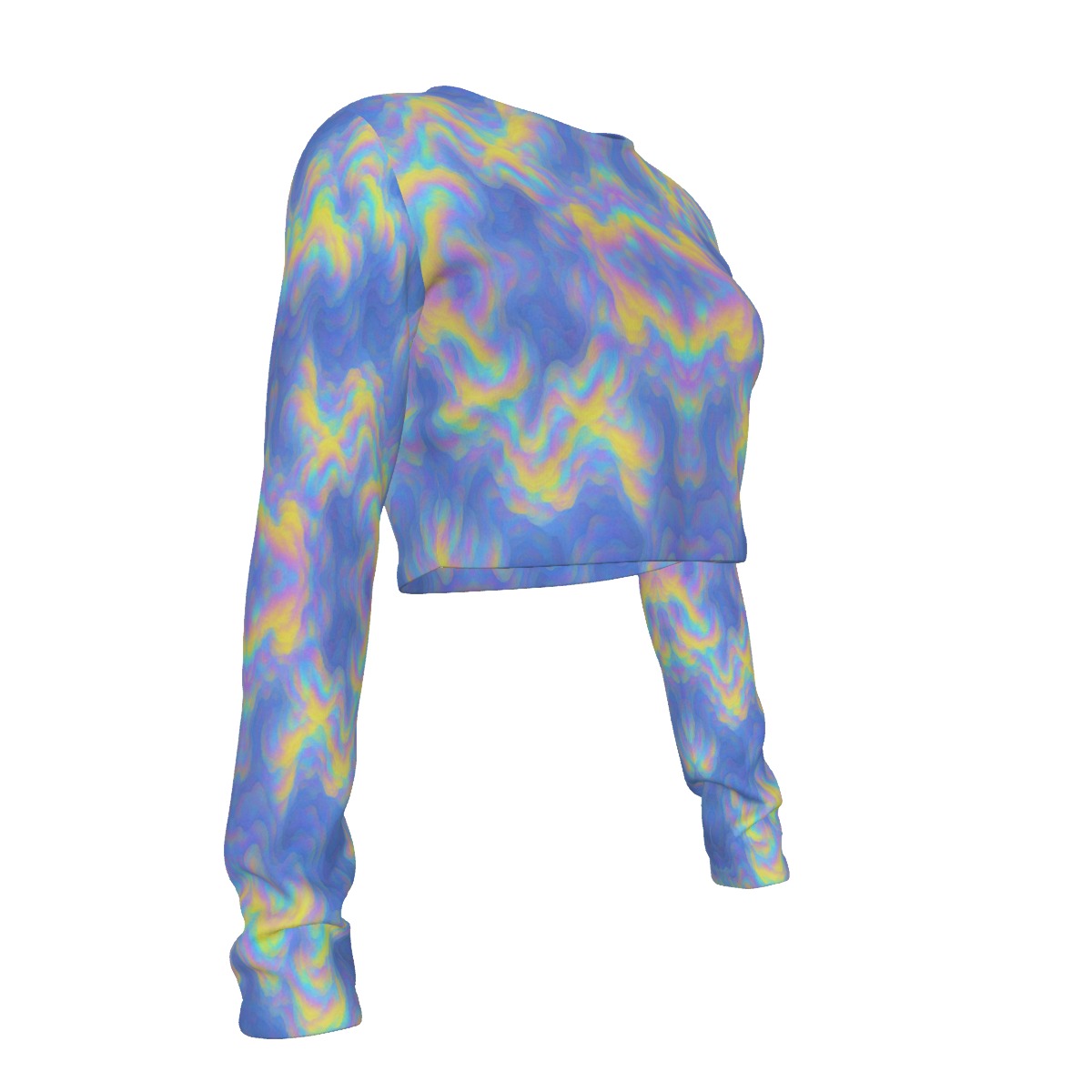 Women's Round Neck Crop Top T-Shirt