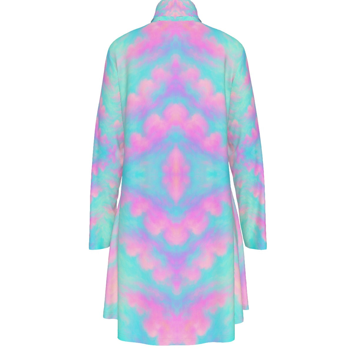 Women's High Neck Dress With Long Sleeve