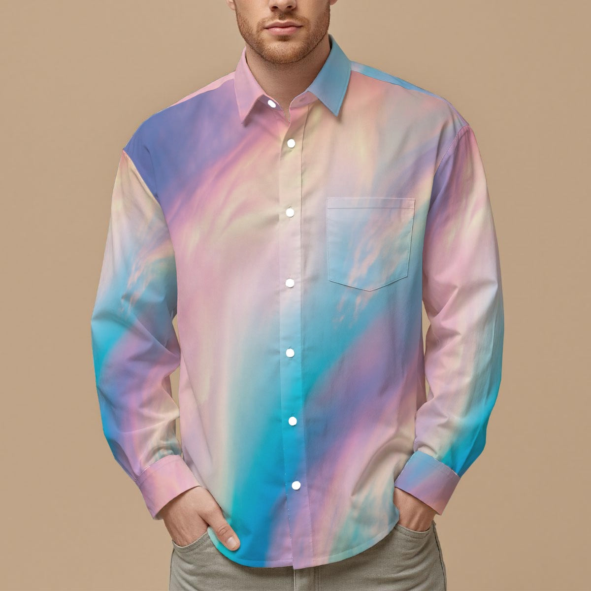 Men's Slim Fit Long Sleeve Shirt