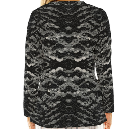 Women's Loose V-Neck T-Shirt With Long Sleeve