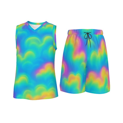 Men's V Neck Basketball Suit