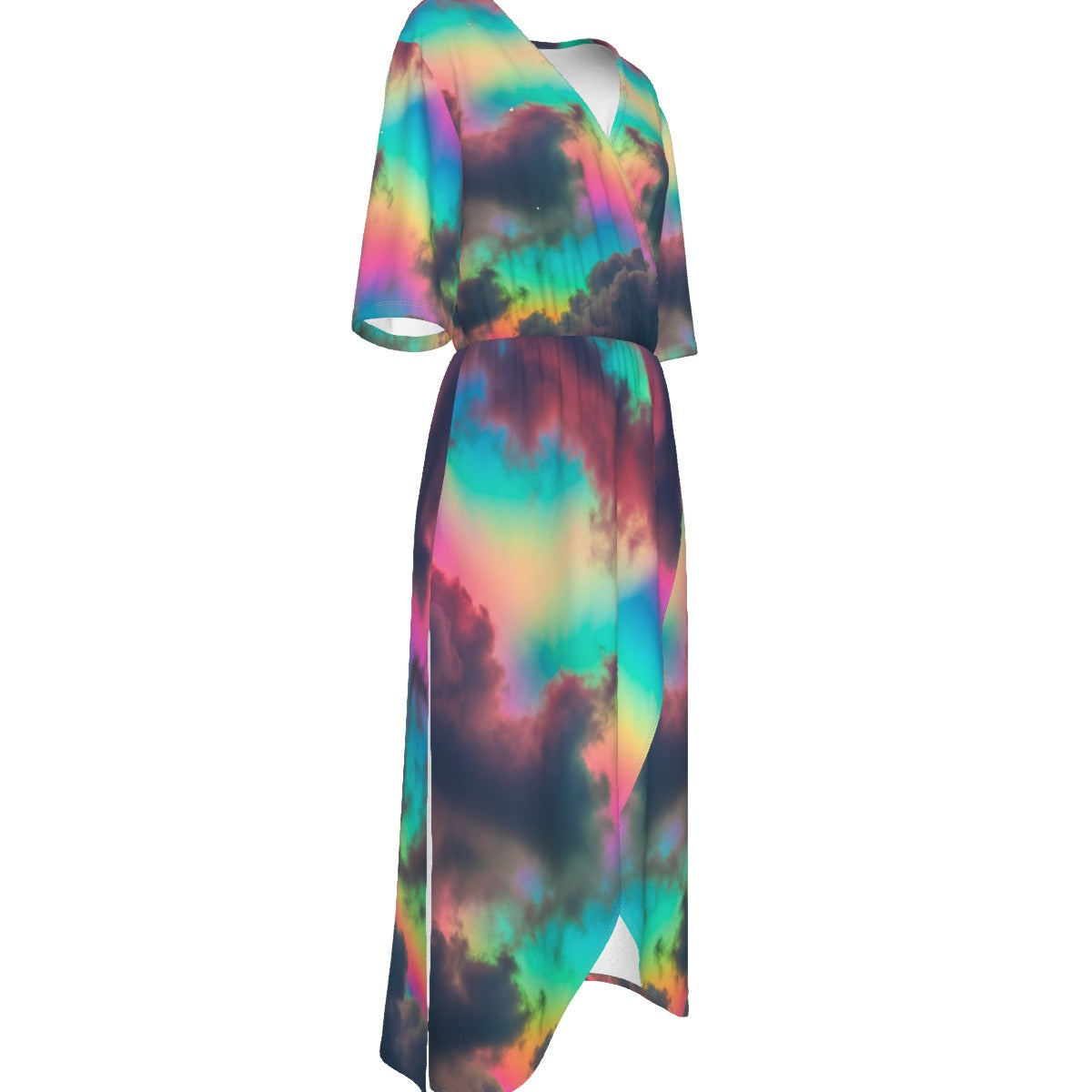 Women's Short Sleeve V-neck Dress