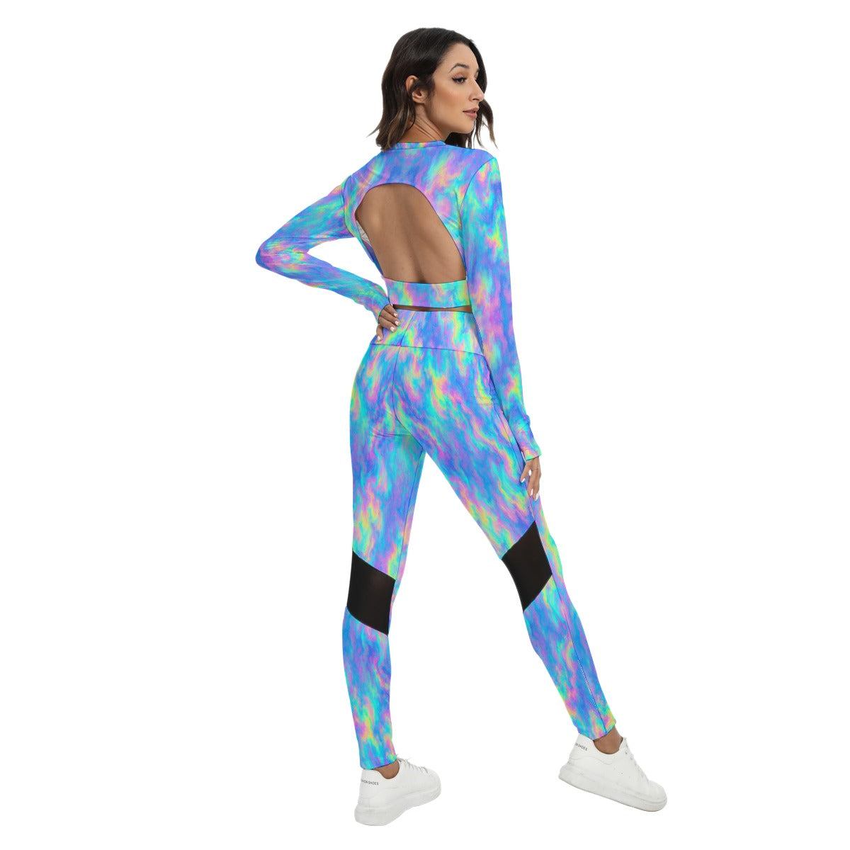 Women's Sport Set With Backless Top And Leggings