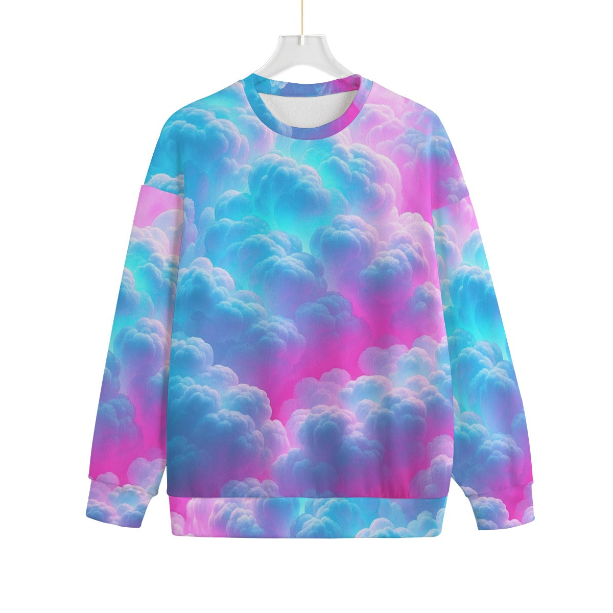 Unisex Drop-shoulder Knitted Fleece Sweater - view 1