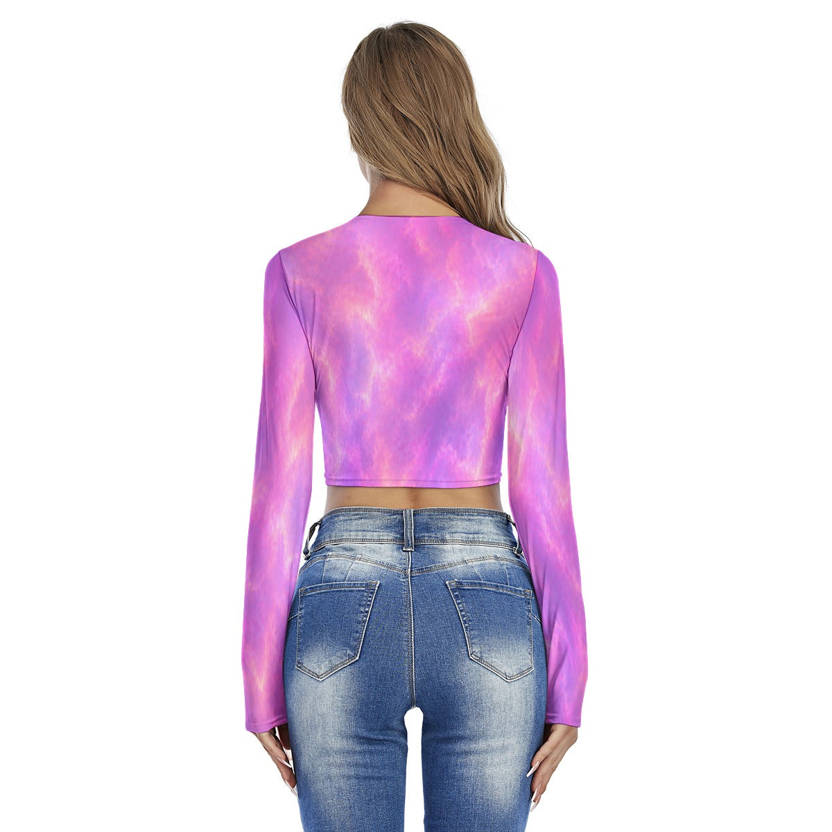 Women's Round Neck Crop Top T-Shirt