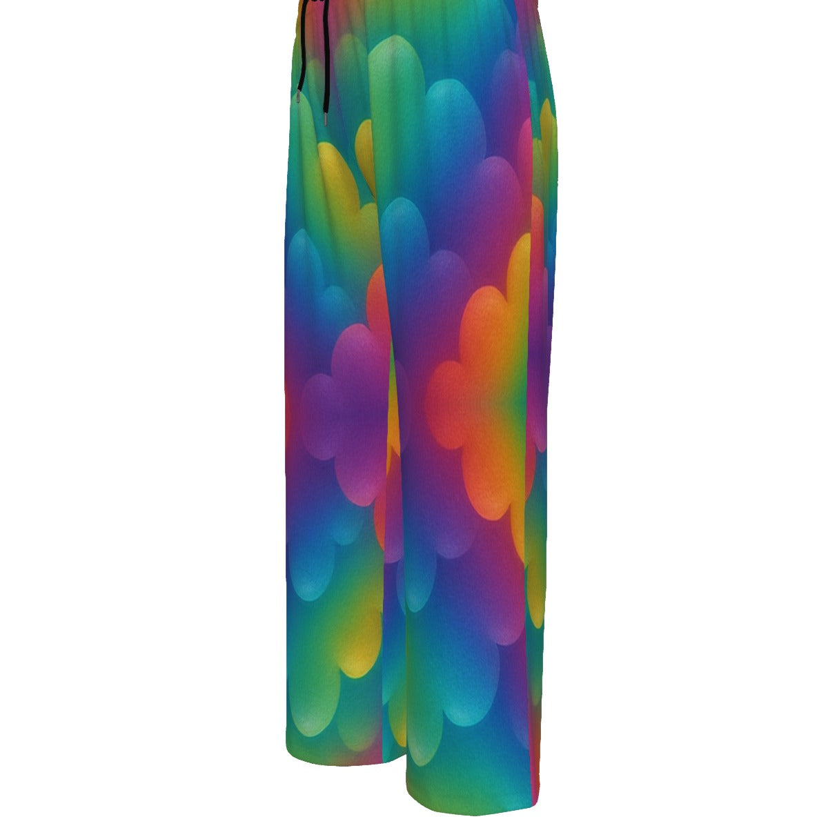 Unisex Knitted Fleece Wide Leg Pants