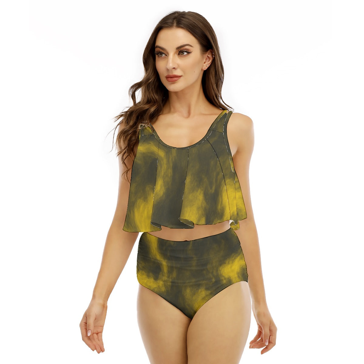 Women's Ruffled Vest Bikini Swimsuit