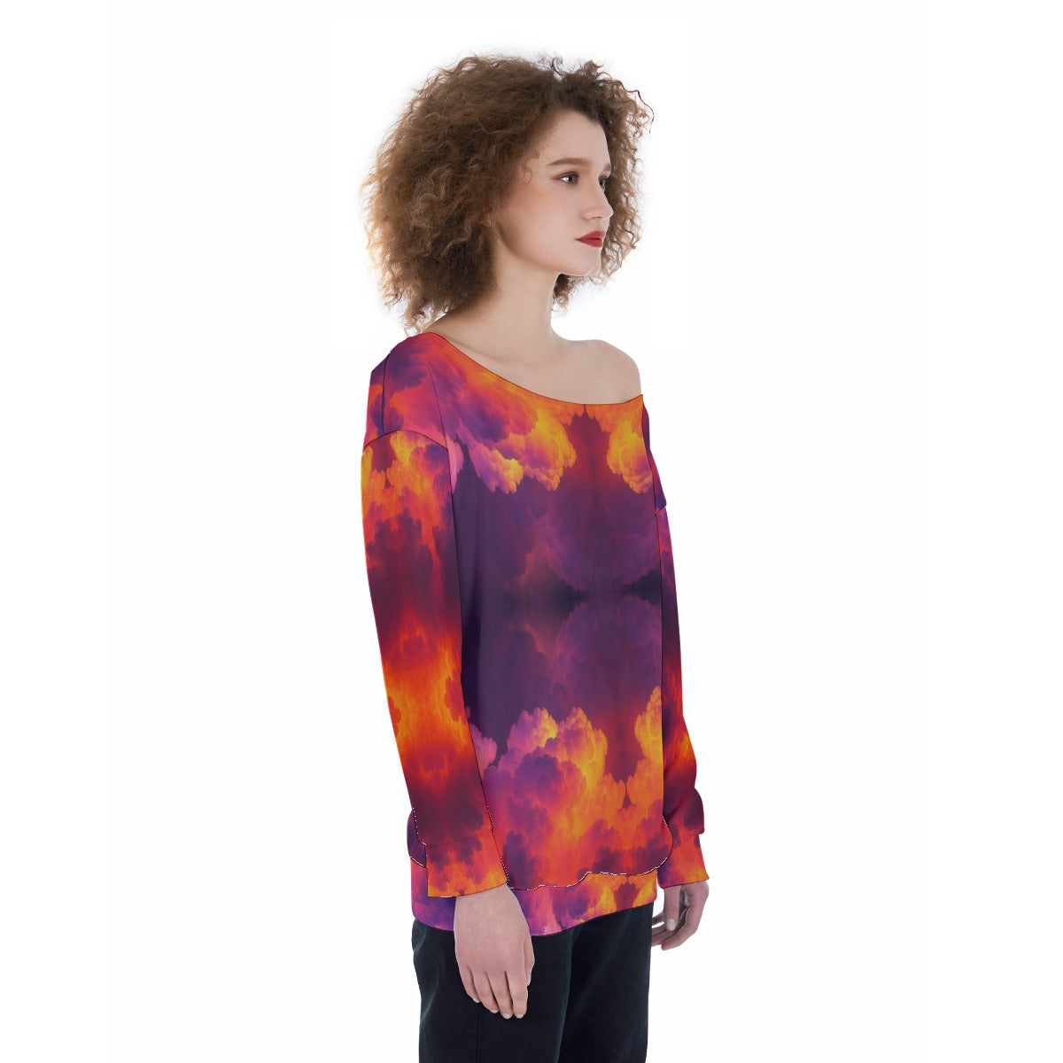 Women's Off-Shoulder Sweatshirt
