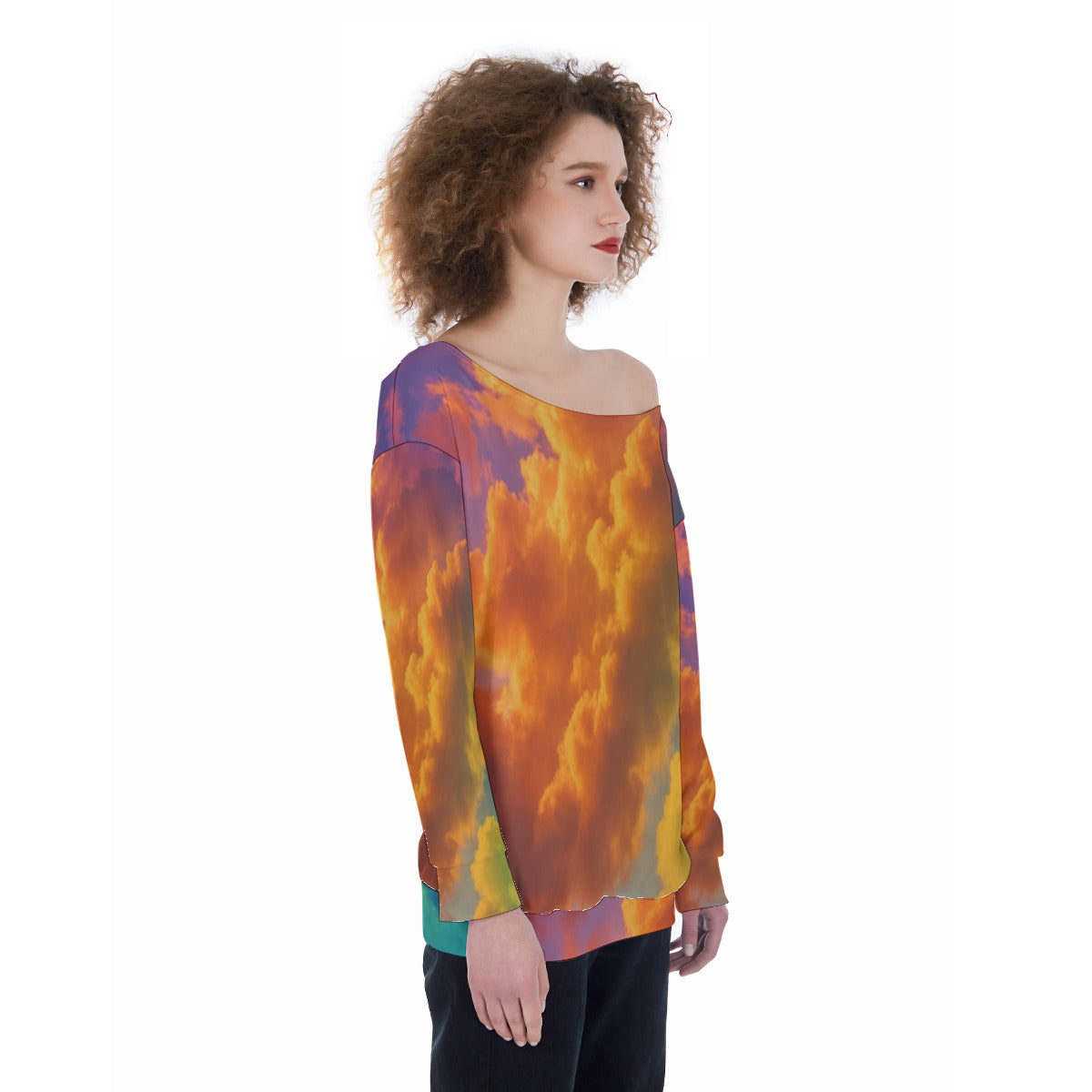 Women's Off-Shoulder Sweatshirt