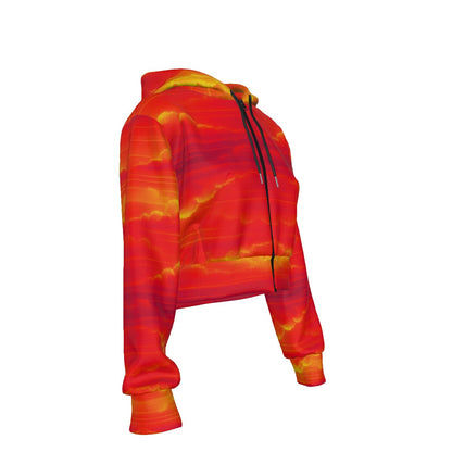 Women's Crop Top Hoodie With Zipper Closure