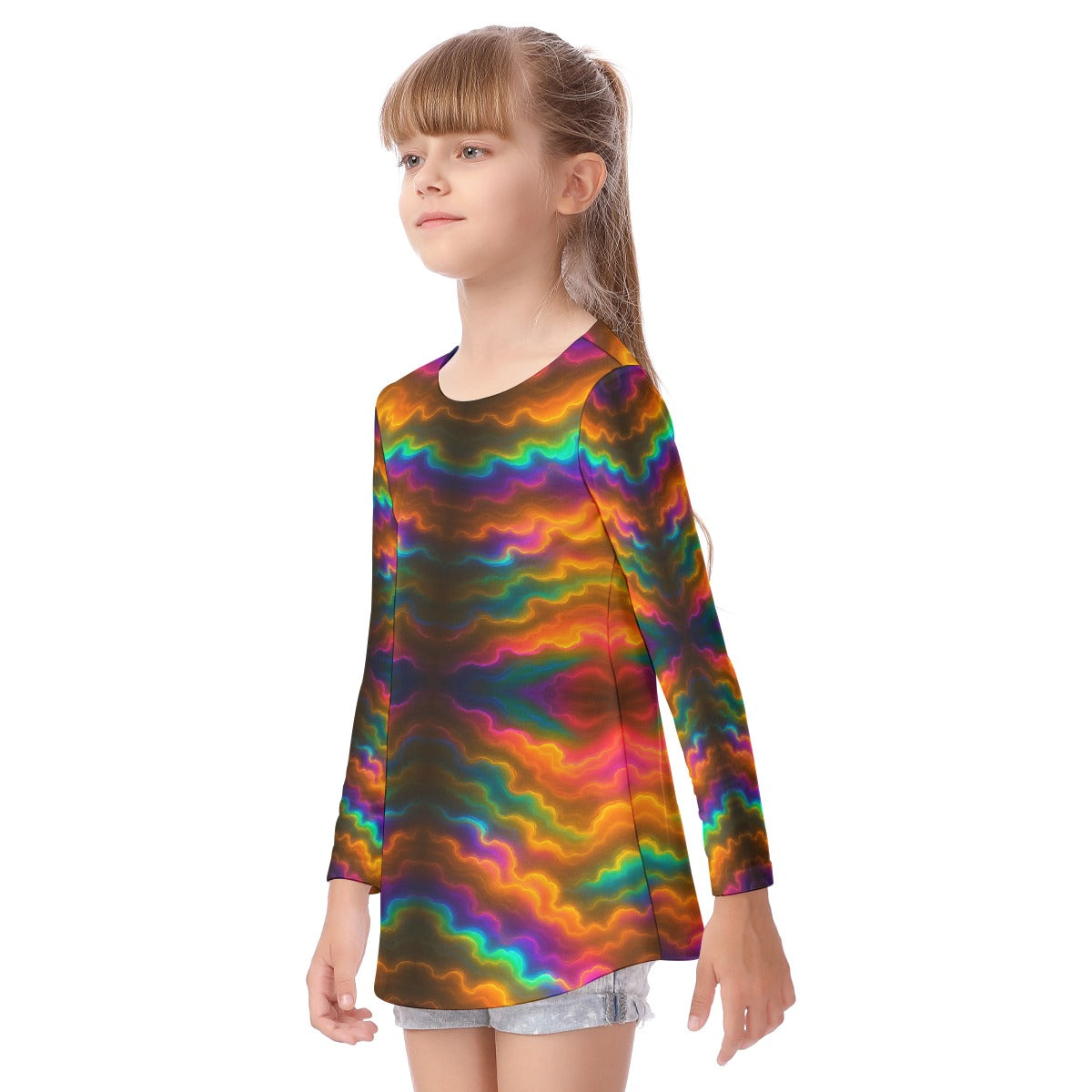 Unisex Kid's Long Sleeve O-neck T-shirt