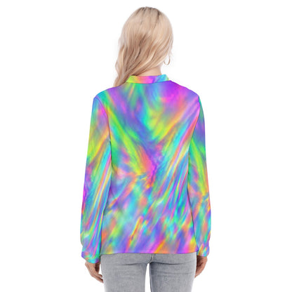 Women's Long Sleeve Blouse With Button Closure