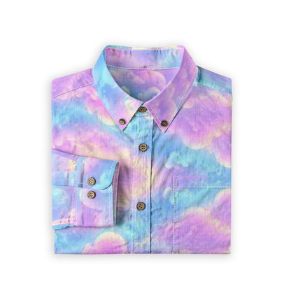 Men's Casual Lapel Long Sleeve Shirt|125GSM Cotton