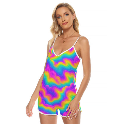 Women's V-neck Cami Romper
