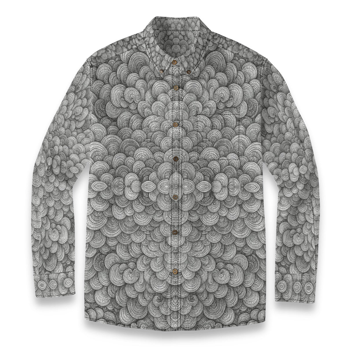 Men's Casual Lapel Long Sleeve Shirt|125GSM Cotton